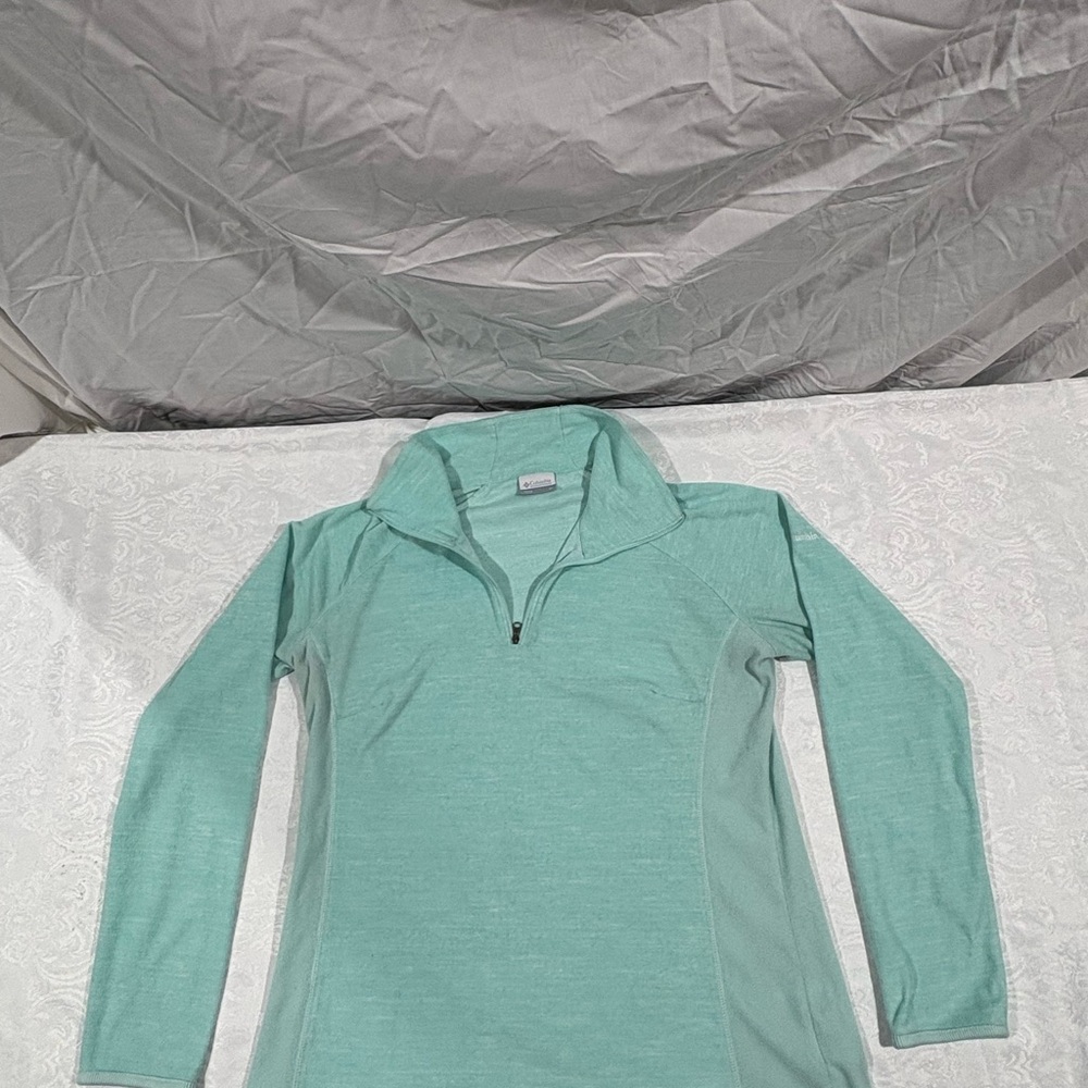 Columbia Mint Green Quarter-Zip Pullover woman’s xl